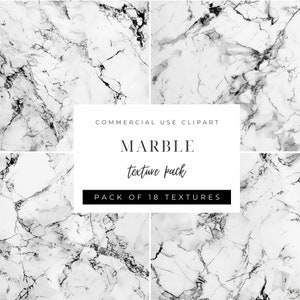 May include: A set of 18 digital marble textures for commercial use. The textures are in black and white and feature a variety of veining patterns.