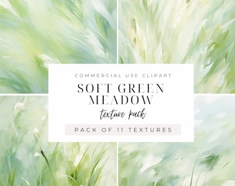 Soft Green Meadow Watercolor Textures INSTANT DOWNLOAD Pastel Field Backgrounds for Digital Papers, Invites, Spring Crafts & Nature Designs!