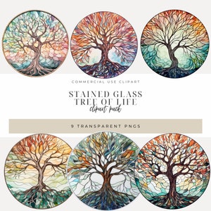 Árbol de la vida en acuarela con raíces (descarga instantánea), imágenes prediseñadas, arte religioso, PNG.