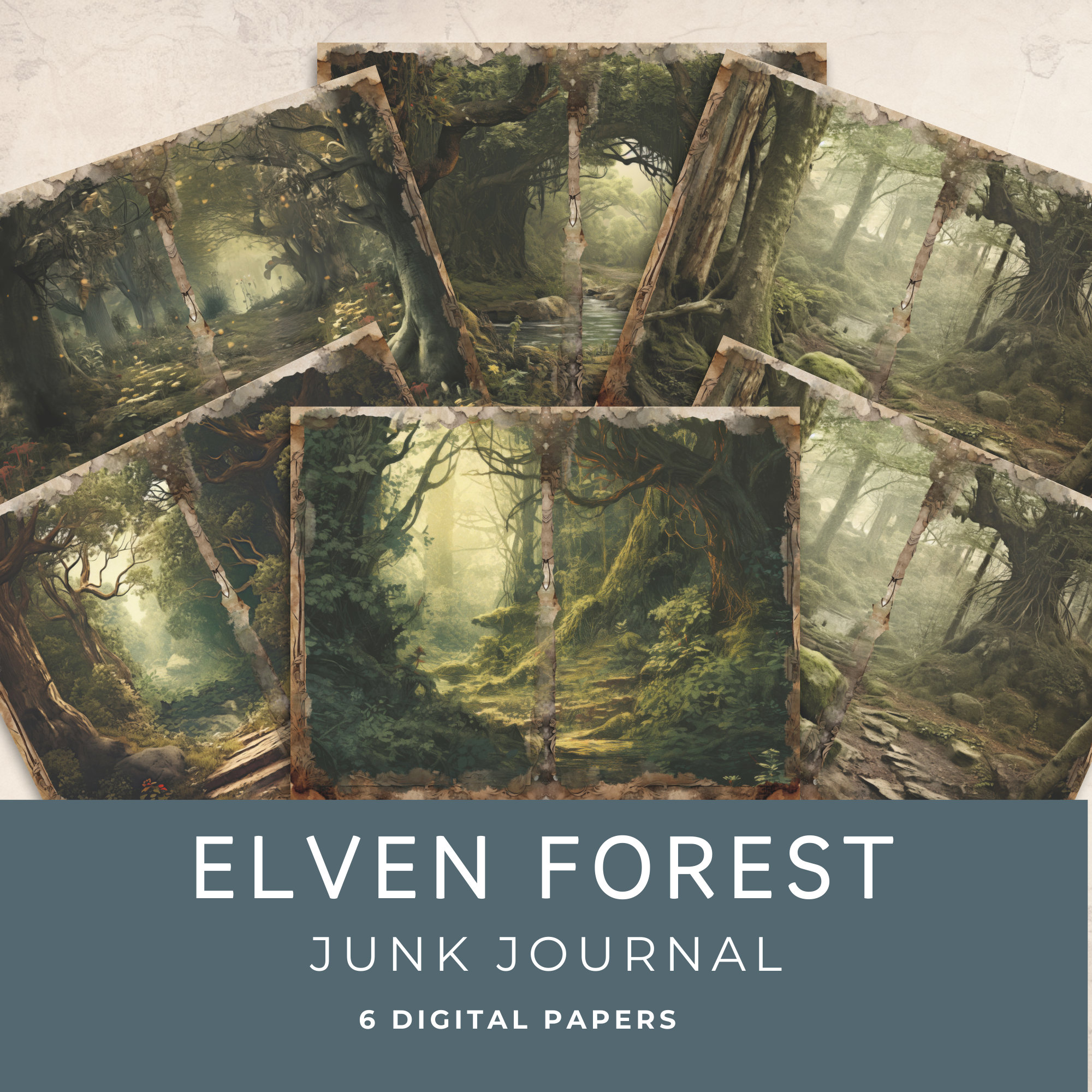 Dark Forest Junk Journal Papers INSTANT DOWNLOAD Forest Junk Journal ...