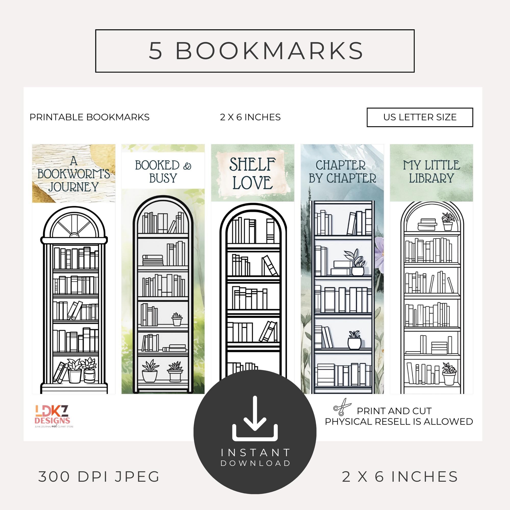 Booktracker Bookmarks INSTANT DOWNLOAD Reading Log Page Marker ...