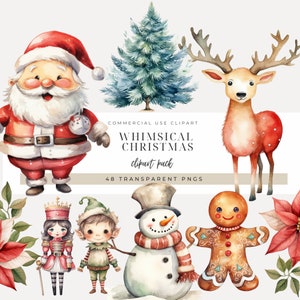 DOWNLOAD DIGITAL DE GRAVAÇÃO DE NATAL ILUSTRADO Designs festivos e gráficos mágicos de Natal para convites de festas, scrapbooking e decoração divertida