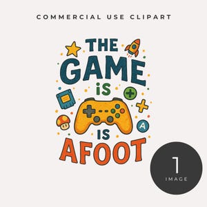 Das Spiel ist los PNG Clipart, sofortiger Download, lustige Gamer Zitat mit Game Controller, Videospiel Party druckbare, lädt ein, niedliche Nerd Art