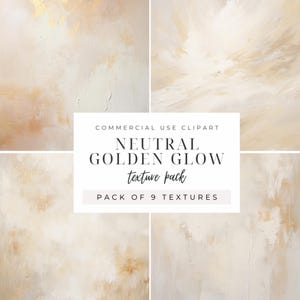 Texturas de acuarela con brillo dorado neutro DESCARGA INSTANTÁNEA Elegantes fondos digitales abstractos en tonos tierra, beige y dorado para invitaciones y manualidades
