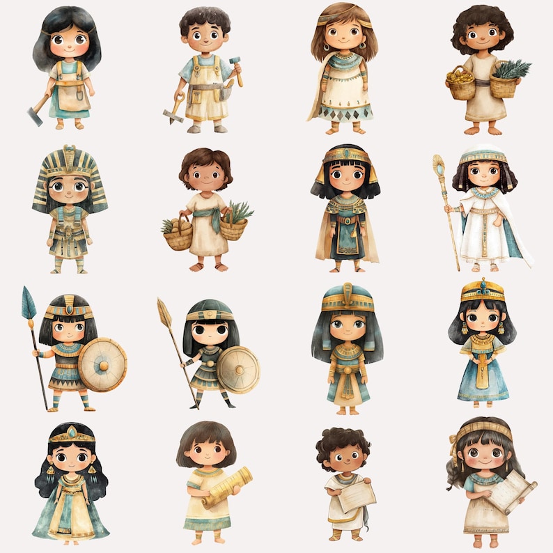 Watercolor Ancient Egypt Clipart INSTANT DOWNLOAD Pharaohs, Pyramids ...