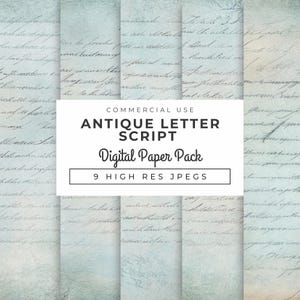 Antike Briefpapier, Vintage Handschrift Hintergründe, Distressed Ephemera Schreibwaren für Junk Journals & Scrapbooking, Seite