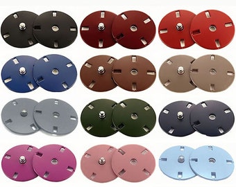 18mm-25mm (6Pcs) Metal Snap Buttons, Coloured Button, Choice of Size and Colour, Red, Magenta, Pink, Blue, Green, Brown, for Coat