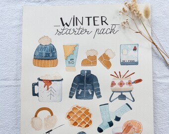 Illustration originale à l'aquarelle - Winter is coming