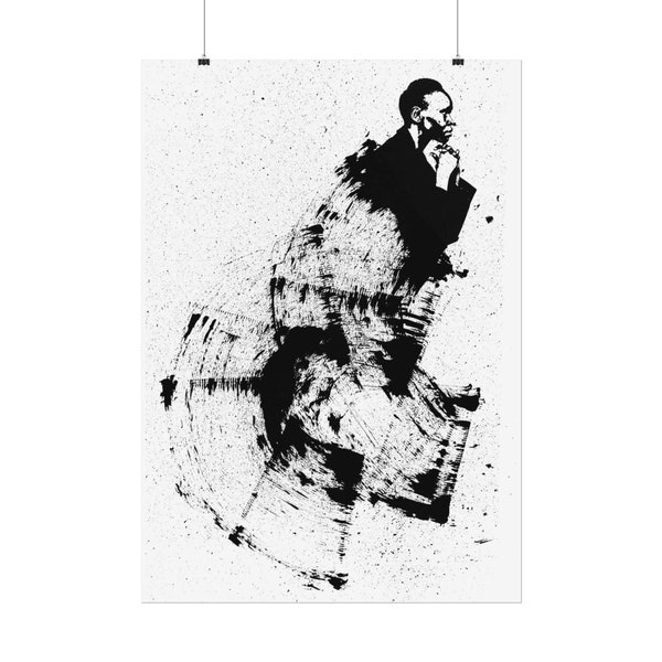 Original Abstract Black and White Fine Line Mark Woman Home Decor Wall Art Poster
