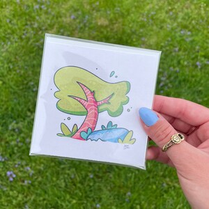 Wald Wand Kunst, 4 "x4" Mini Druck, Cottage Kernbaum-Dekor, Feen-Kern, Die Landhaus-Fee, verzauberter Wald Boho-Wand-Dekor, Waldkunst