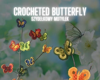 Crocheted butterfly - pattern / photos / tutorial / instructions / diagram