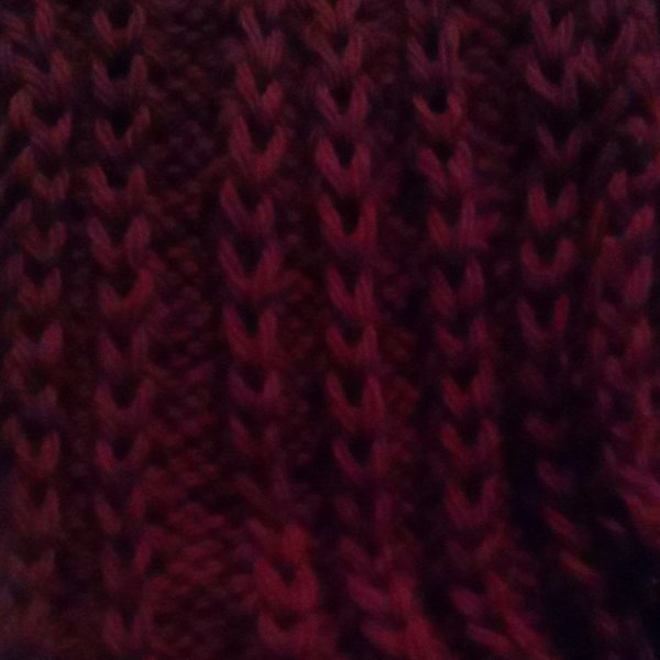 Infinity sjaal Cowl handgebreide brioche 100% wol ethisch geproduceerd rood
