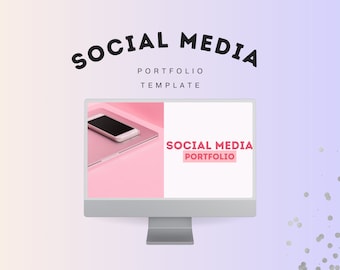 Plantilla de cartera de Social Media Manager / Plantilla de cartera para Social Media Manager / Plantilla Canva / Cartera personalizada