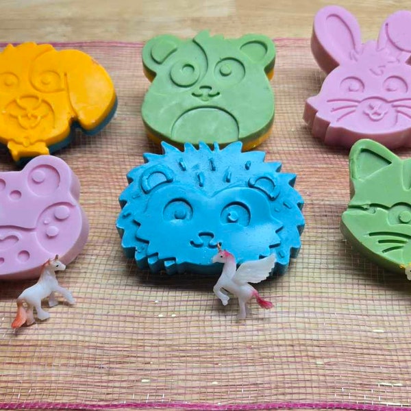 Children's Animal Shapes Soap I Animal Soap I Goats Milk Soap I Fun Scents I Surprise Inside