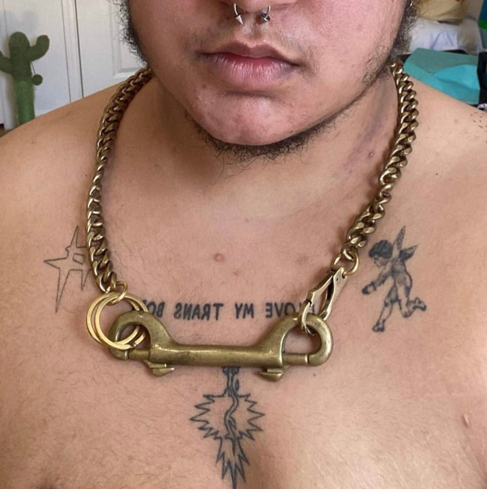 Bronze Double-snap Hook Chain Necklace - Etsy