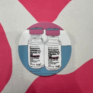 Testosterone Vial Sticker