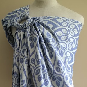 Bebé cabestrillo sewfunky tejida algodón ajustable anillo tirante azul deja baby carrier babywearing