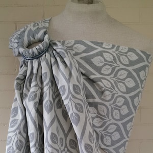 Bebé cabestrillo sewfunky algodón tejido ajustable anillo honda plata deja baby carrier babywearing