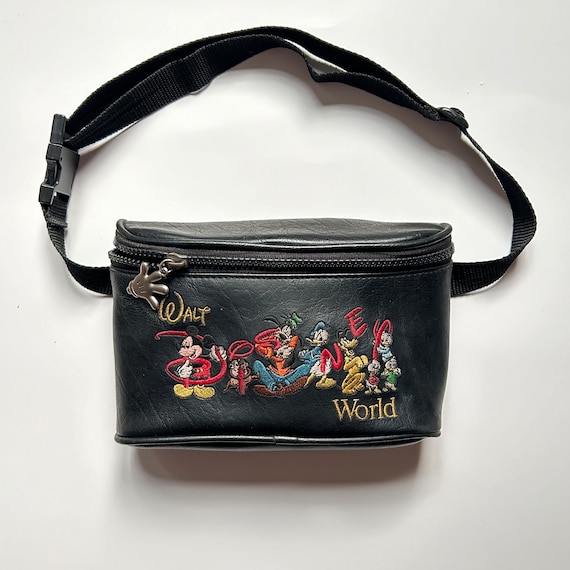 Vintage 1999 Leatherette Walt Disney World Crossbody Fanny