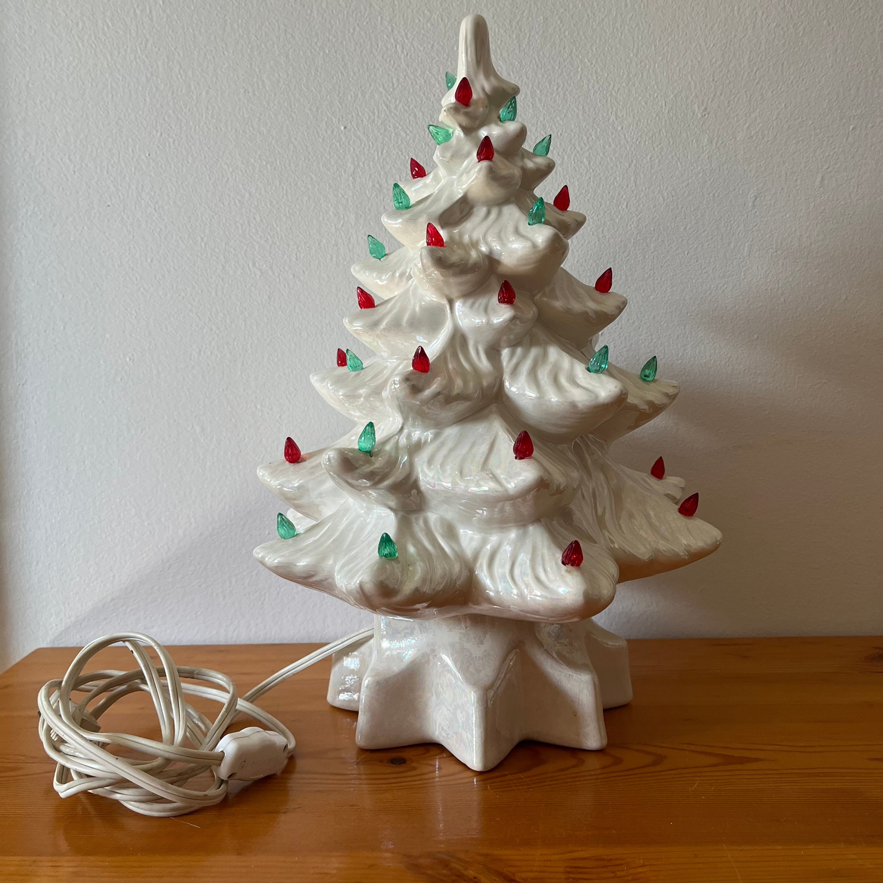 Vintage white ceramic christmas tree deals