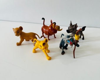 Ensemble de 5 figurines articulées en plastique du roi lion Simba Nala Timon Rafiki Hyène