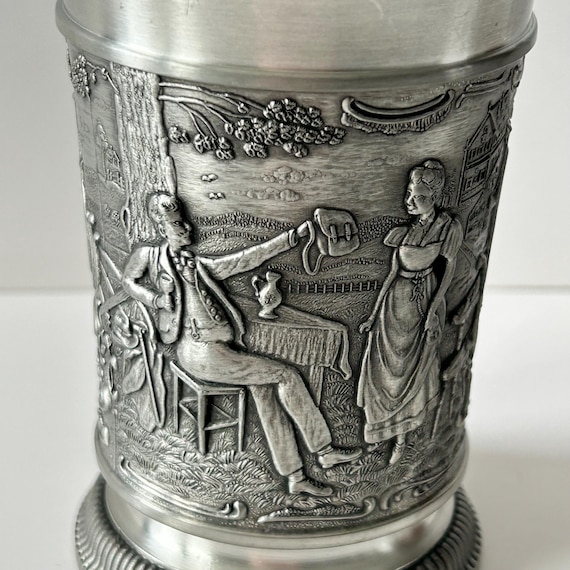 Vintage Frieling Zinn Pure Pewter German Drinking Song Shot Glass