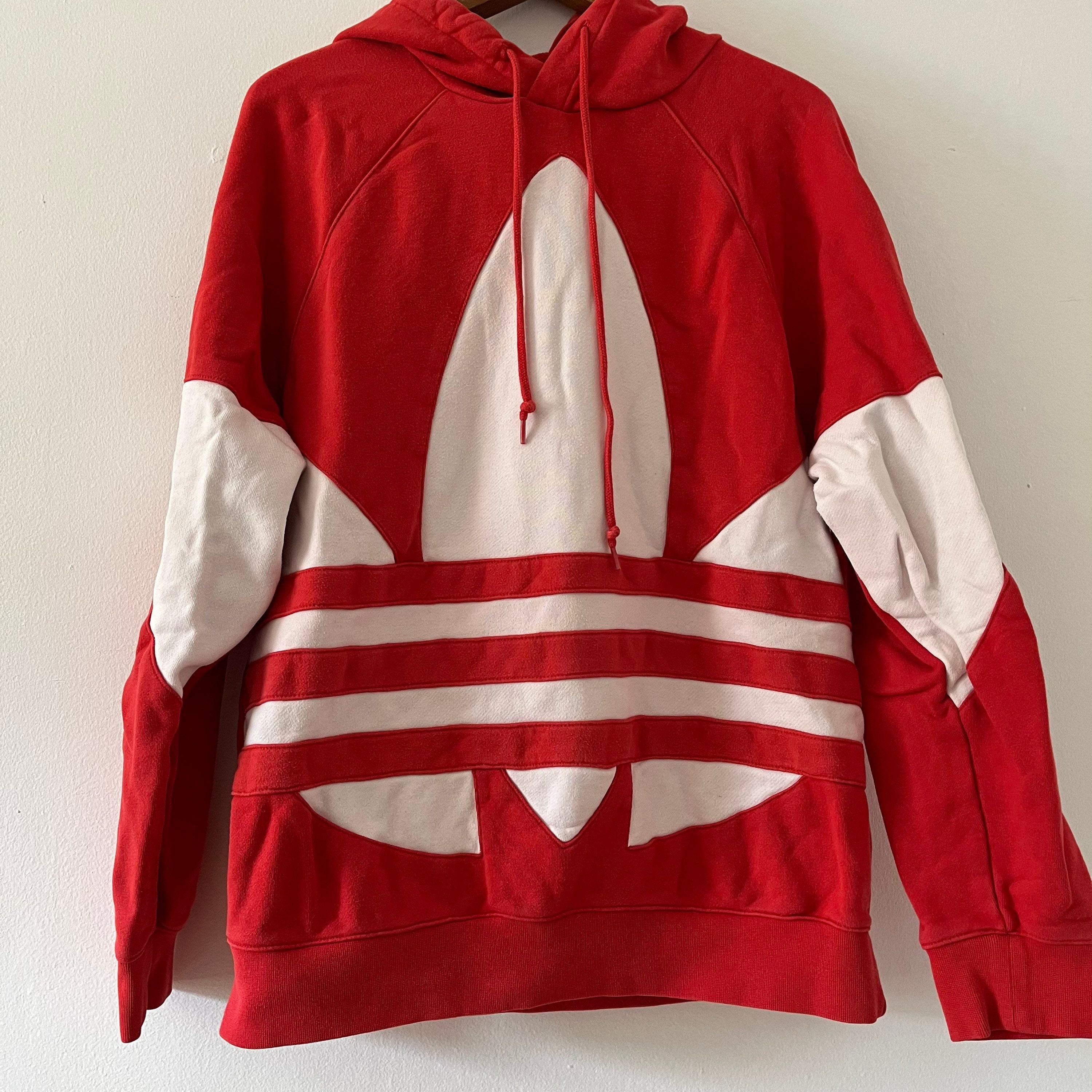 Vintage Quilted Trefoil Red Adidas Hoodie Sweatshirt Size - Etsy Norway