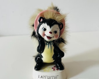 こけしけこ様【1950s USA vintage】ニッカーボッカー パンダ Vintage Napco Ceramic Skunk Coin Bank, Fur Tail, Made in Japan - Etsy