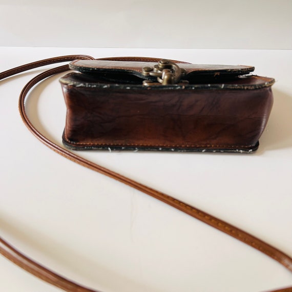 Vintage Veneto Handmade Leather Crossbody Purse Shoulder Bag