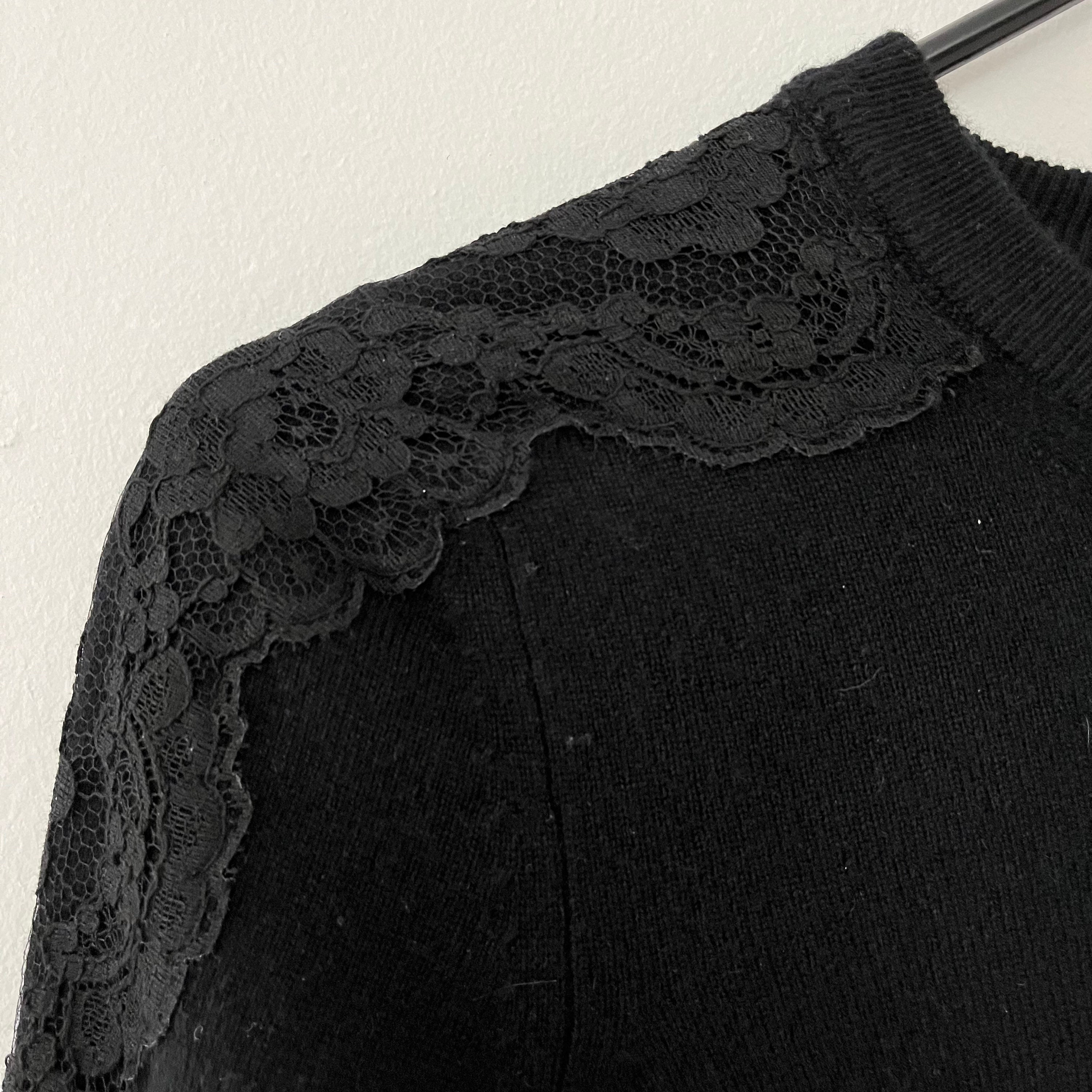 Cardigan DOLCE & GABBANA En Soie Et Dentelle Noir - Taille XS/IT38 - Neuf Avec étiquettes