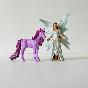 Schleich Bayala licorne, poulain et fée, jeu imaginaire, jouet en plastique animaux, créatures mythiques