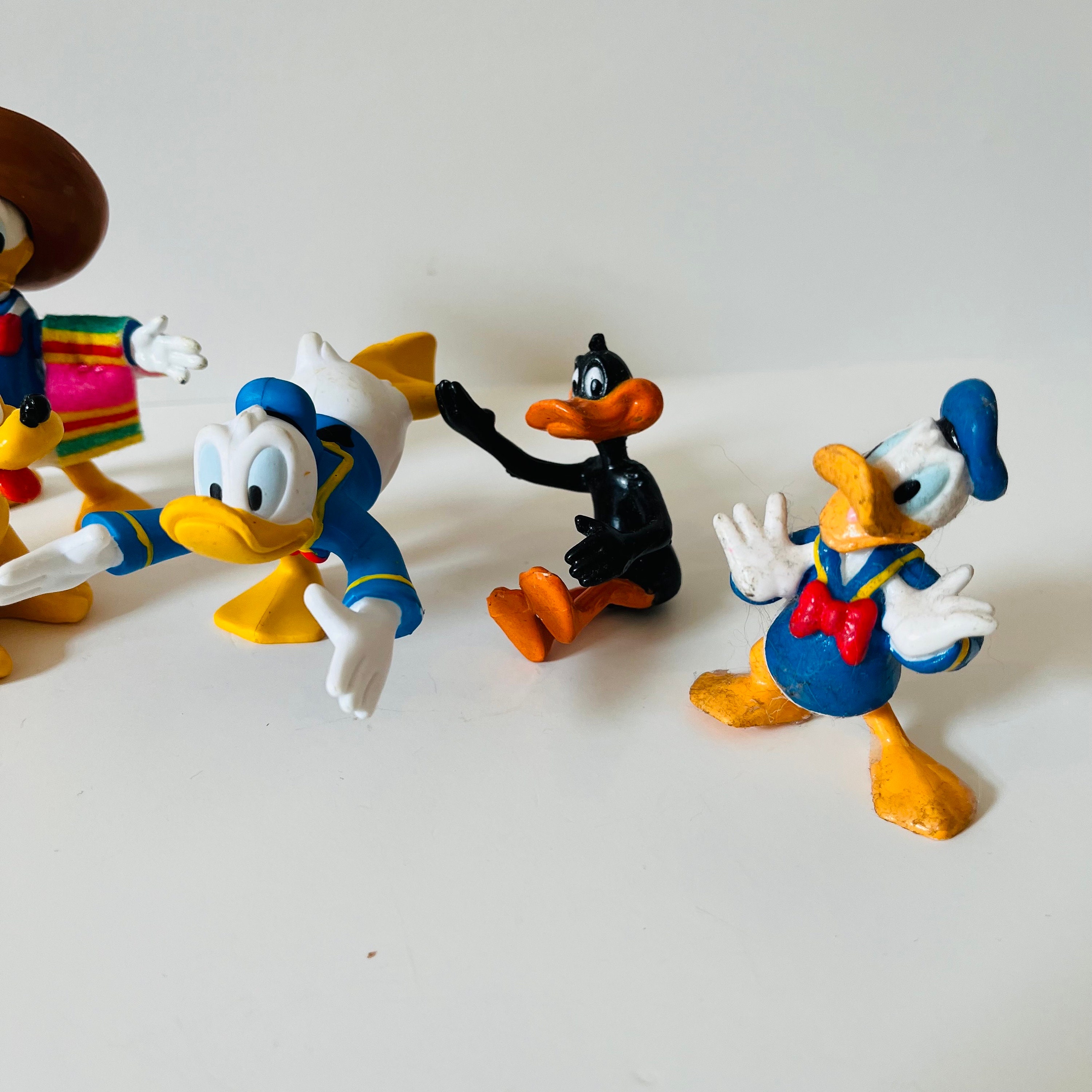 Vintage 80s Disney Figurines - PVC Figurines Mickey Daffy Donald