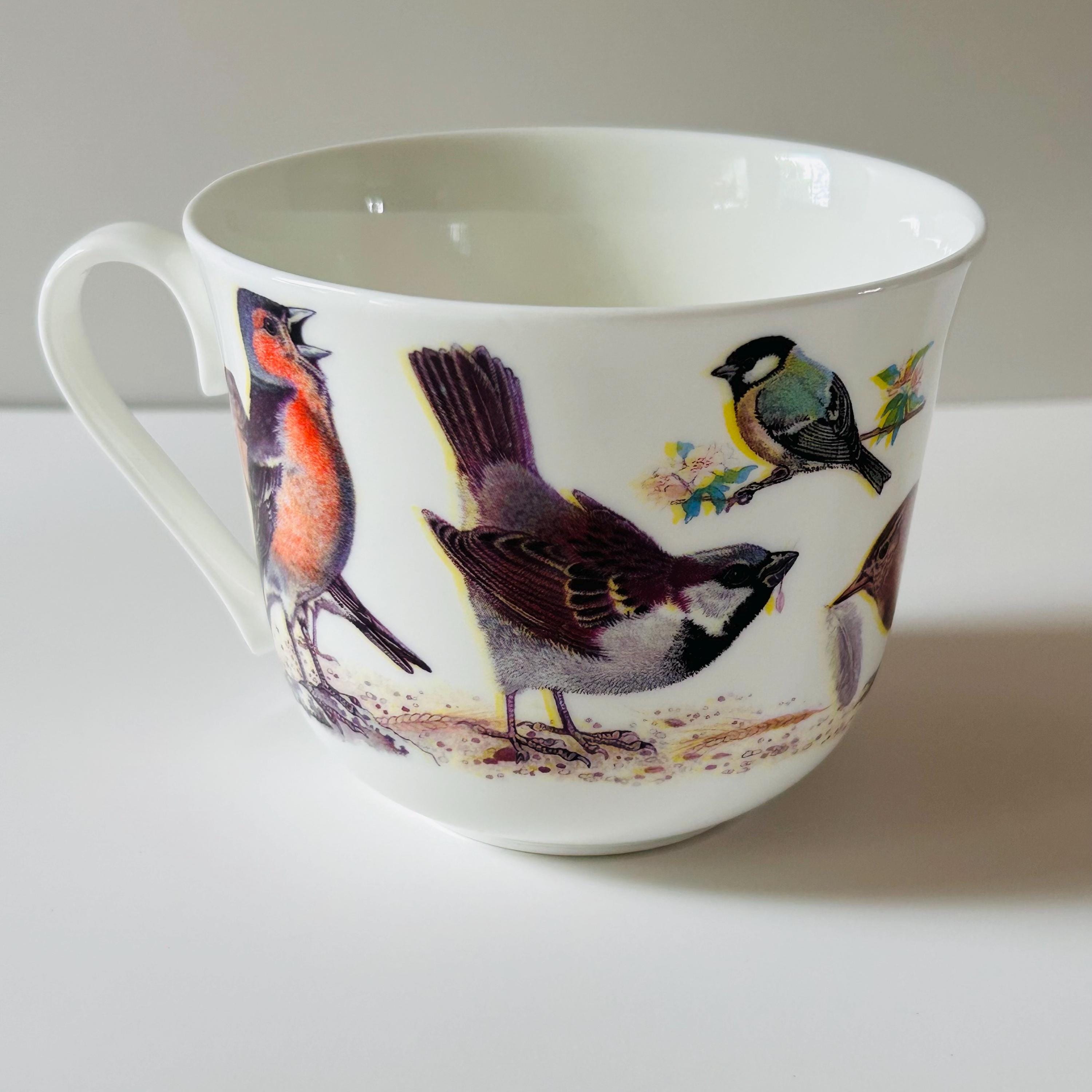 Vintage Roy Kirkham Fine Bone China Garden Birds Coffee Cup Tea