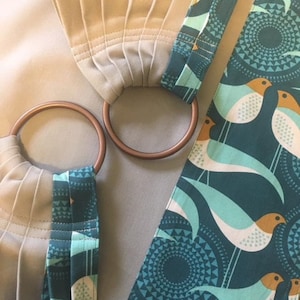 Costura de diseño partera de diseño pesaje Mamabird en algodón orgánico gris Sarga Partera Regalo Homebirth Baby Scale