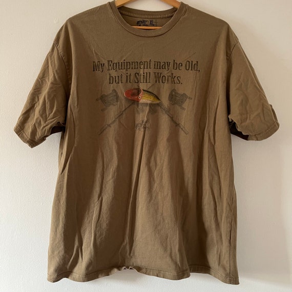 Vintage Bass Pro Tshirt My Equipment May Be Old but It Still Works