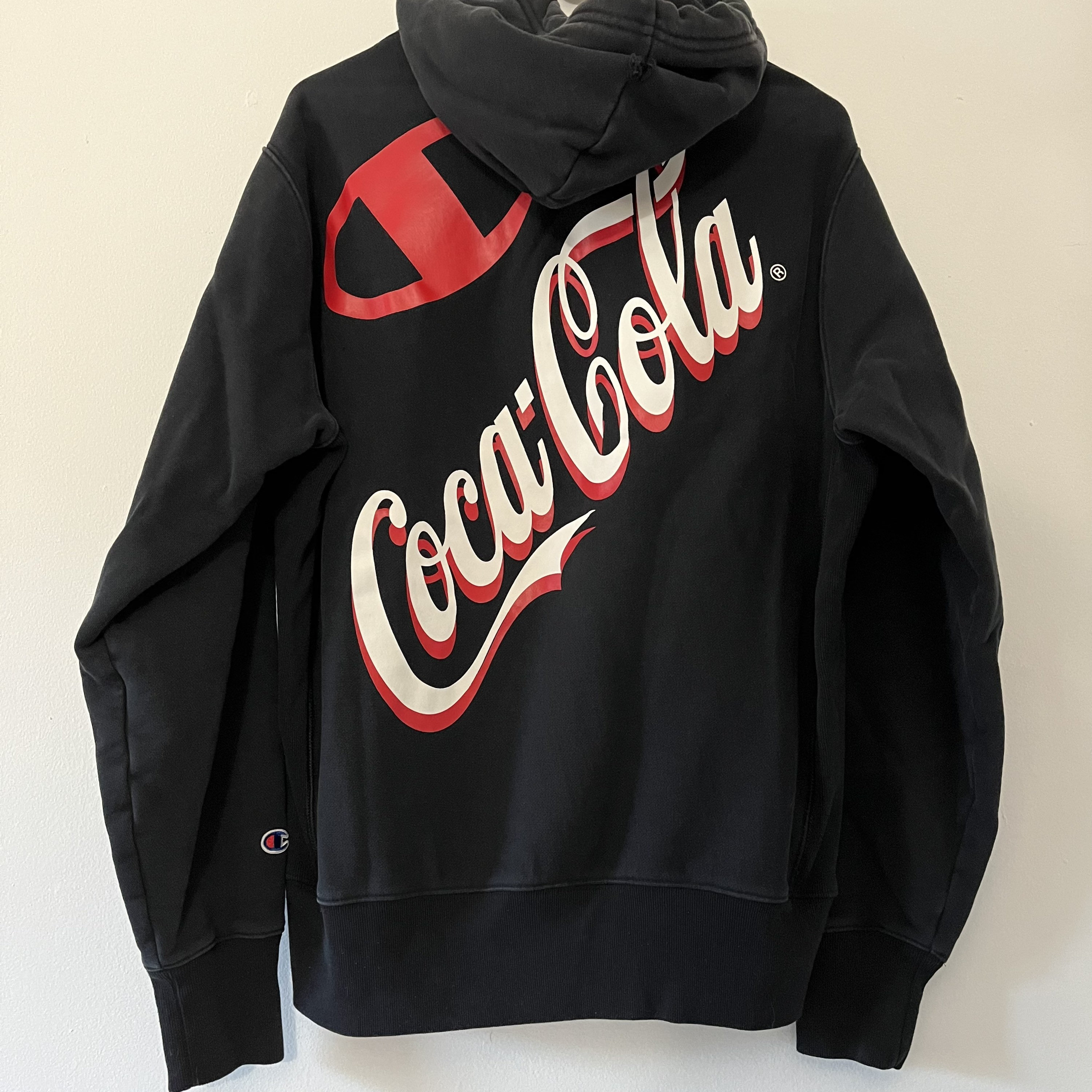 Vintage Champion Coca cola Logo Print Sweatshirt Hoodie Size