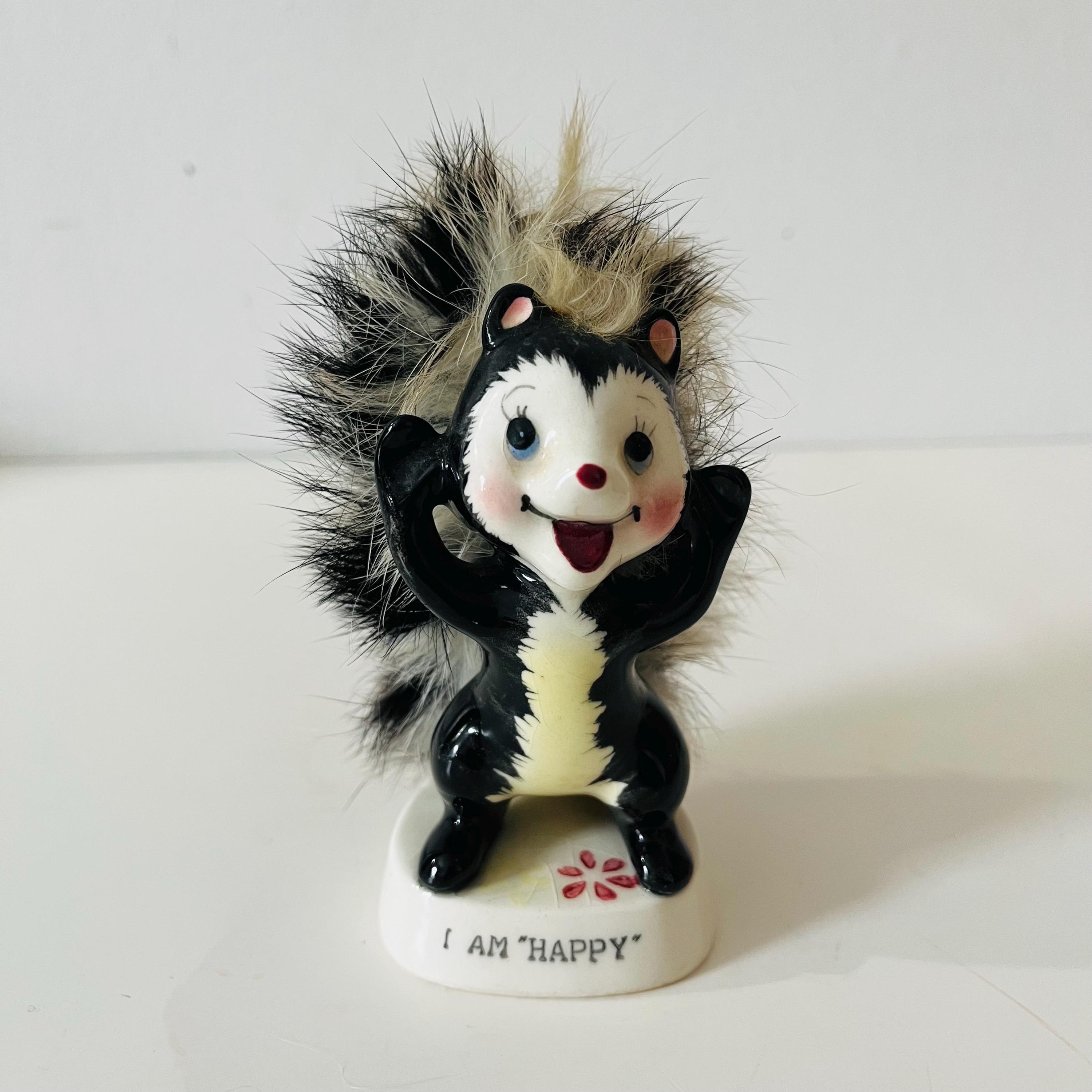 Vintage 1950's Porcelain Ucagco Anthropomorphic Skunk Figurine 