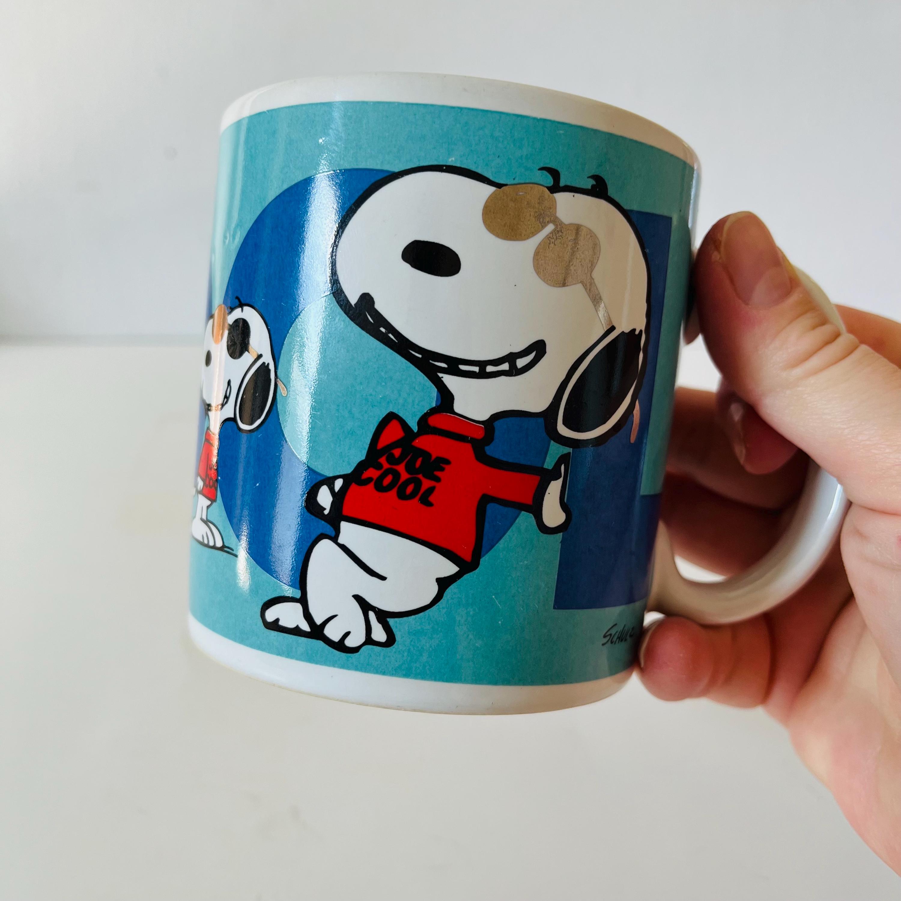 Mug Snoopy Peanuts Arcopal Céramique Blanche - Vintage Amour Chien - Occasion