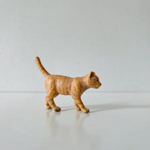 Vintage Schleich Orange Cat #13286 Collectible Toy Animals Imaginary Play Diorama Figure