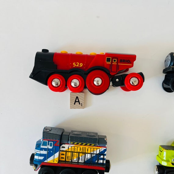 Vtg Wooden and Plastic Magnetic Toy Trains Brio Train for Wooden Tracks Pick a Train Etsy