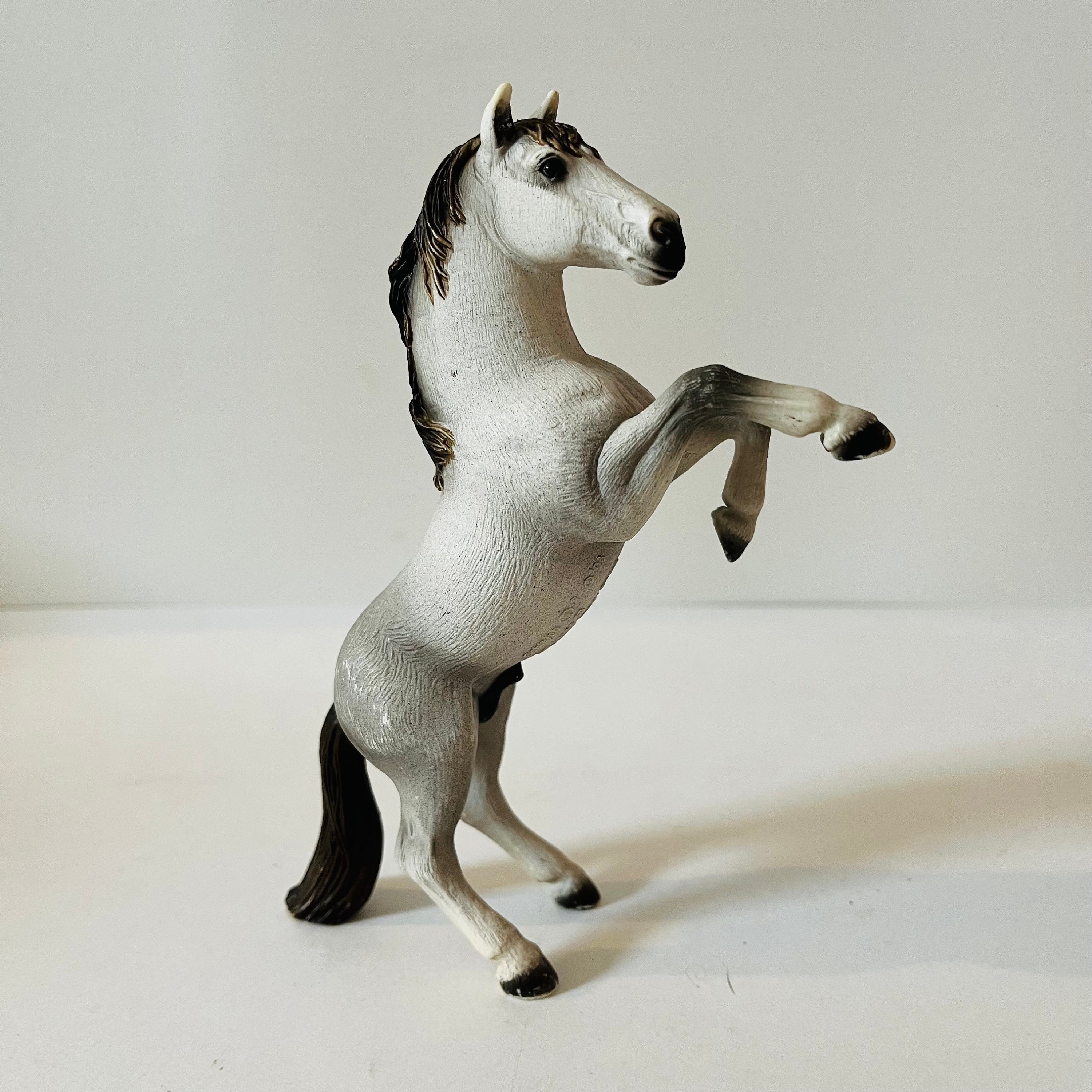 Retired Schleich Horse Club Rearing White Mustang Model Toy