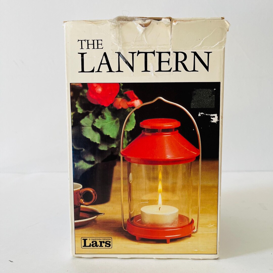 Vintage Lars Weber Black Candle Lantern Made in Sweden Rust Proof