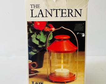 Vintage Lars Weber Black Candle Lantern Made in Sweden Rust Proof