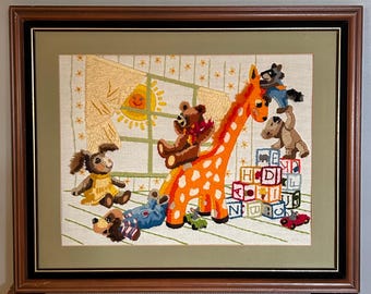 Vintage Framed Signed Michael Leu Print Fuzzy on GG Bridge Golden