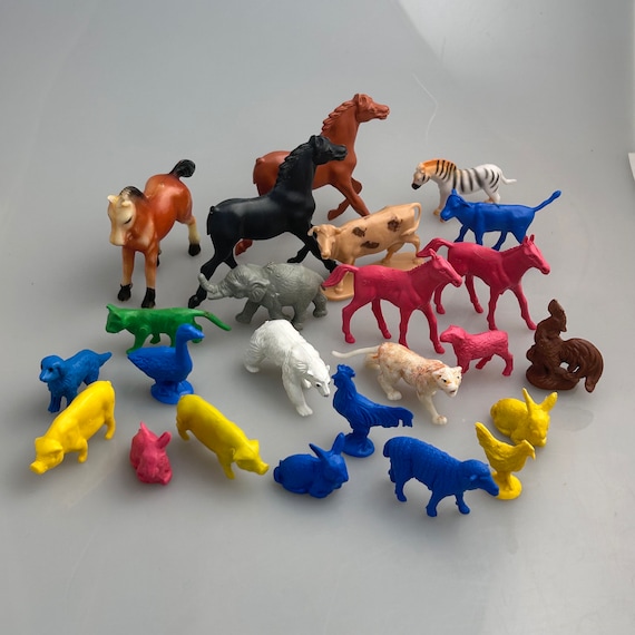 1960 年代のビンテージ プラスチック製おもちゃの動物 - Etsy 日本