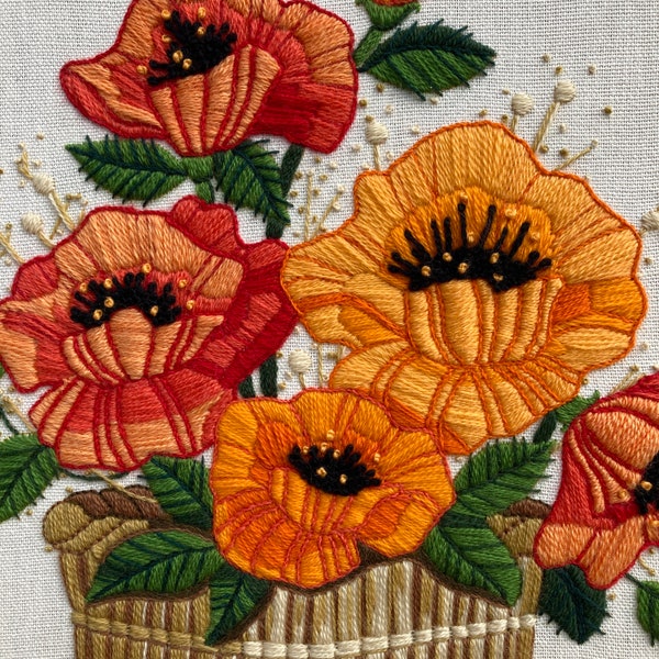 Crewel Embroidery Kits Vintage Etsy