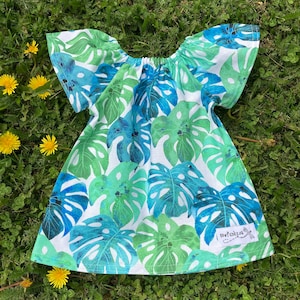 Sun Dress Watercolour Monstera House Plants Tunic Dresses Toddle Dress