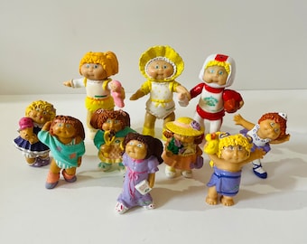 1984年イギリス製キャベツパッチ皿SETキャベツ人形ヴィンテージ あちゃちゅむ ヴィンテージ キャベツ パッチ キッズ PVC フィギュア 人形 10 体