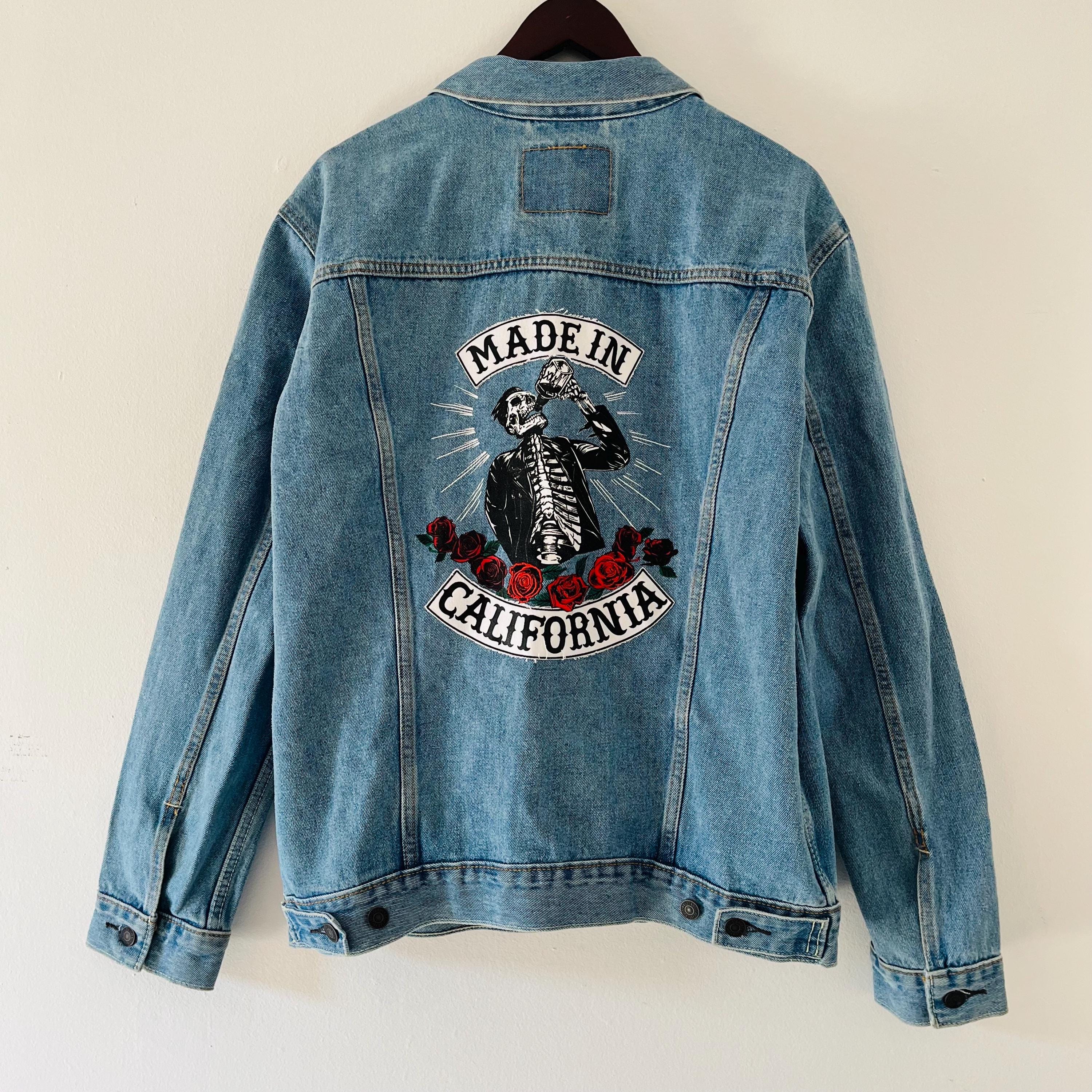 Vintage Levis G-easy Embellished Embroidered Blue Denim Jean