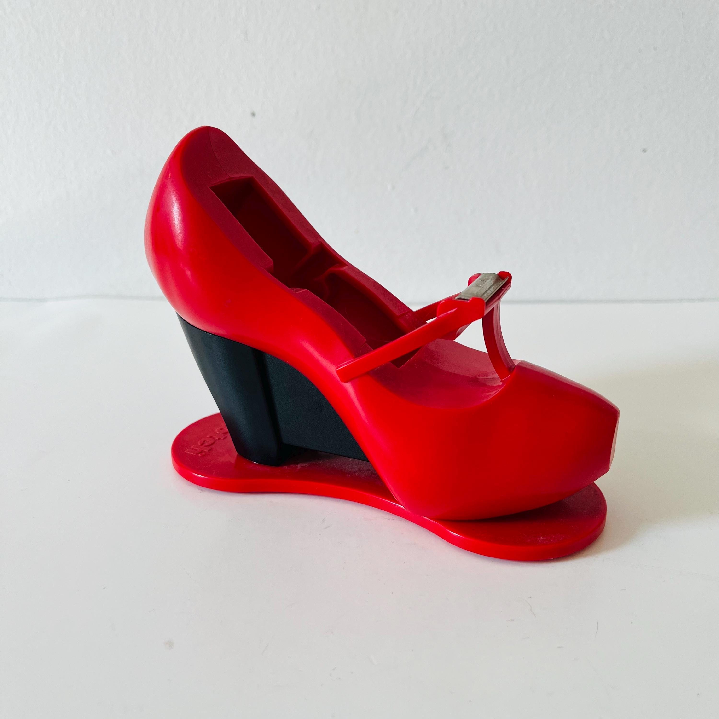 Vintage Scotch Tape Red High Heel Shoe Tape Dispenser Made in